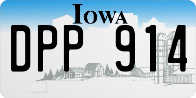 IA license plate DPP914
