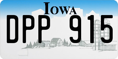 IA license plate DPP915