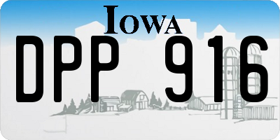 IA license plate DPP916