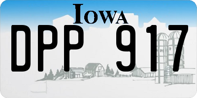 IA license plate DPP917