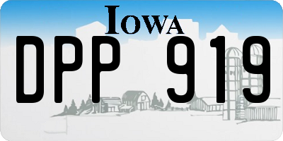IA license plate DPP919