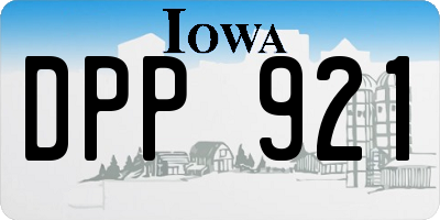 IA license plate DPP921