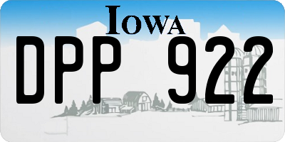 IA license plate DPP922
