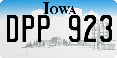 IA license plate DPP923