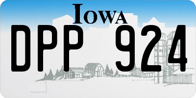 IA license plate DPP924