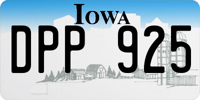 IA license plate DPP925