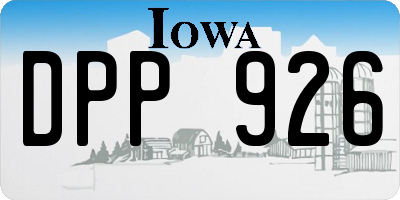 IA license plate DPP926