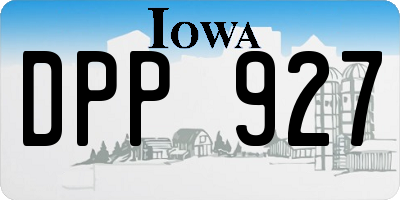 IA license plate DPP927