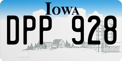 IA license plate DPP928