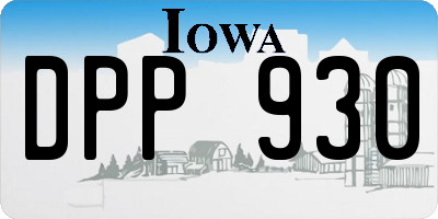 IA license plate DPP930