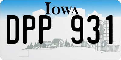 IA license plate DPP931