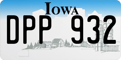 IA license plate DPP932