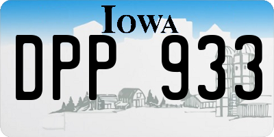 IA license plate DPP933