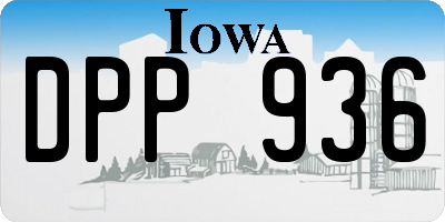 IA license plate DPP936