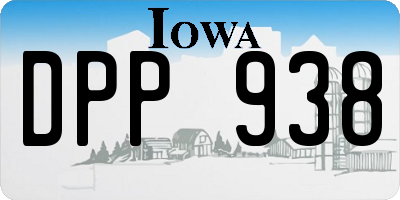 IA license plate DPP938