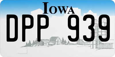 IA license plate DPP939
