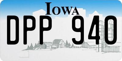 IA license plate DPP940