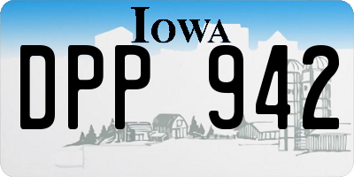 IA license plate DPP942
