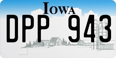 IA license plate DPP943