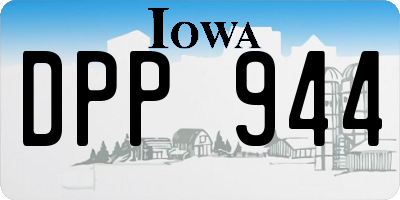 IA license plate DPP944