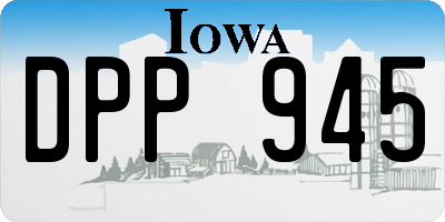 IA license plate DPP945