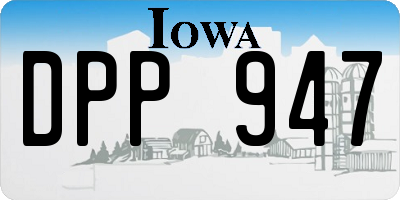 IA license plate DPP947