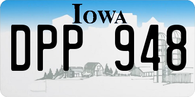 IA license plate DPP948