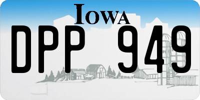 IA license plate DPP949