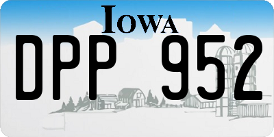 IA license plate DPP952