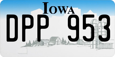 IA license plate DPP953