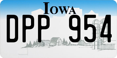 IA license plate DPP954