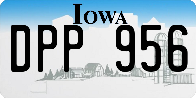 IA license plate DPP956