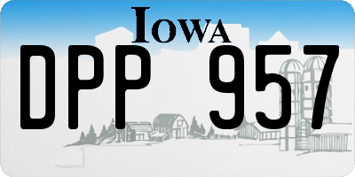 IA license plate DPP957