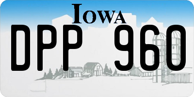 IA license plate DPP960