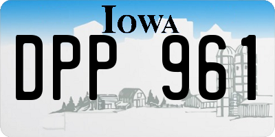 IA license plate DPP961