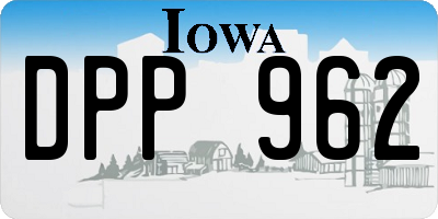 IA license plate DPP962