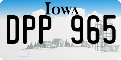IA license plate DPP965