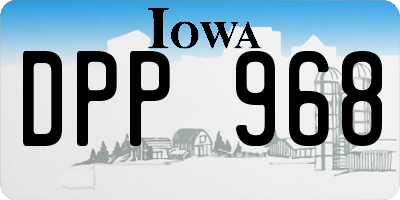 IA license plate DPP968