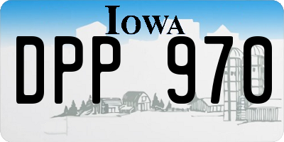 IA license plate DPP970
