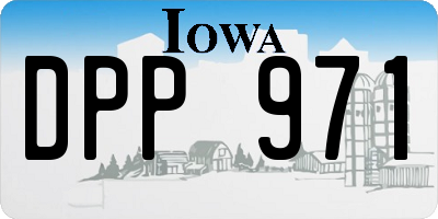 IA license plate DPP971