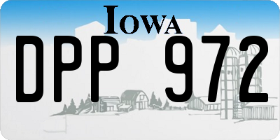 IA license plate DPP972