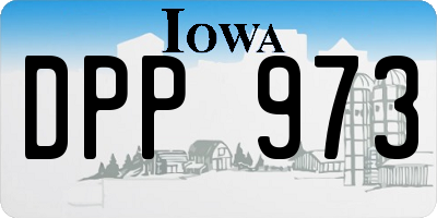 IA license plate DPP973