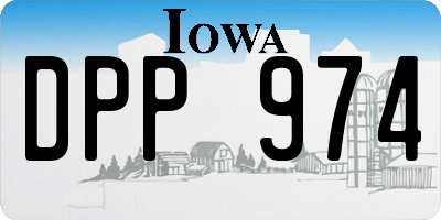 IA license plate DPP974