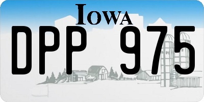 IA license plate DPP975