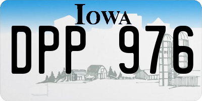 IA license plate DPP976