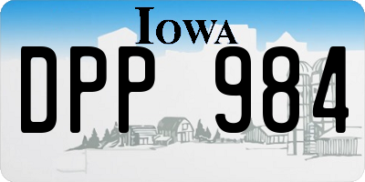 IA license plate DPP984