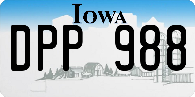 IA license plate DPP988