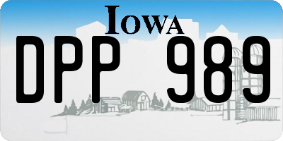 IA license plate DPP989