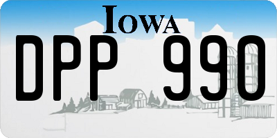 IA license plate DPP990