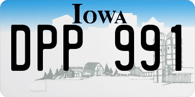 IA license plate DPP991